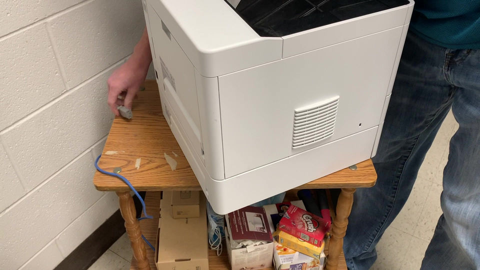 LCSS Tech Tip - Unhooking and Hooking Up a Classroom Printer